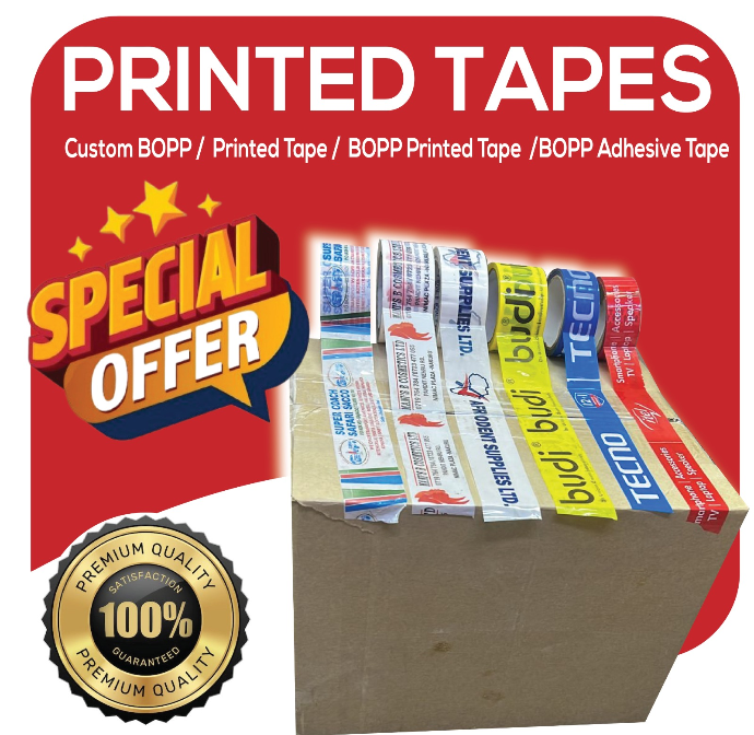 Printed packaging tapes