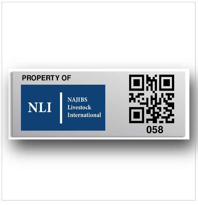 Anodized aluminium asset tags