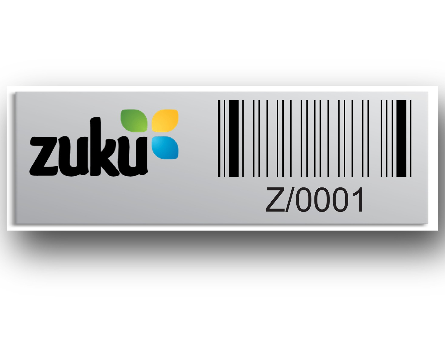 Anodised barcode asset tag