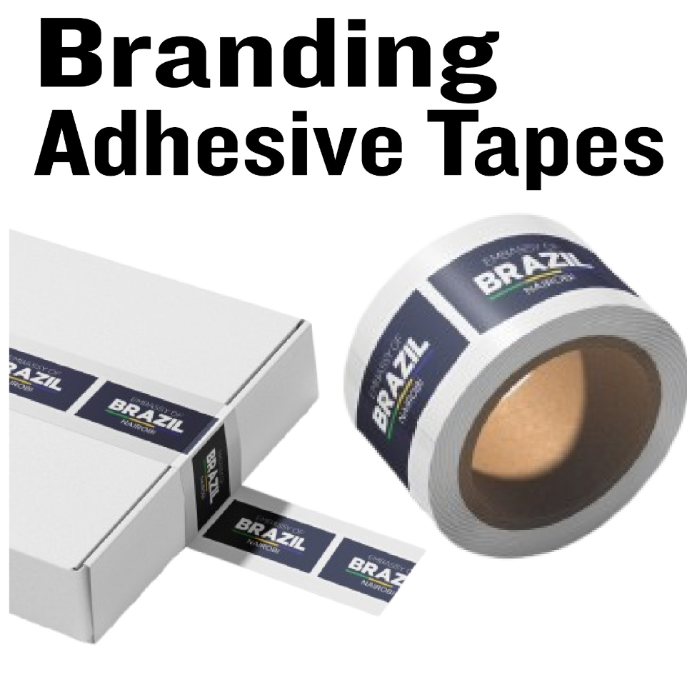 Branded adhesive tape