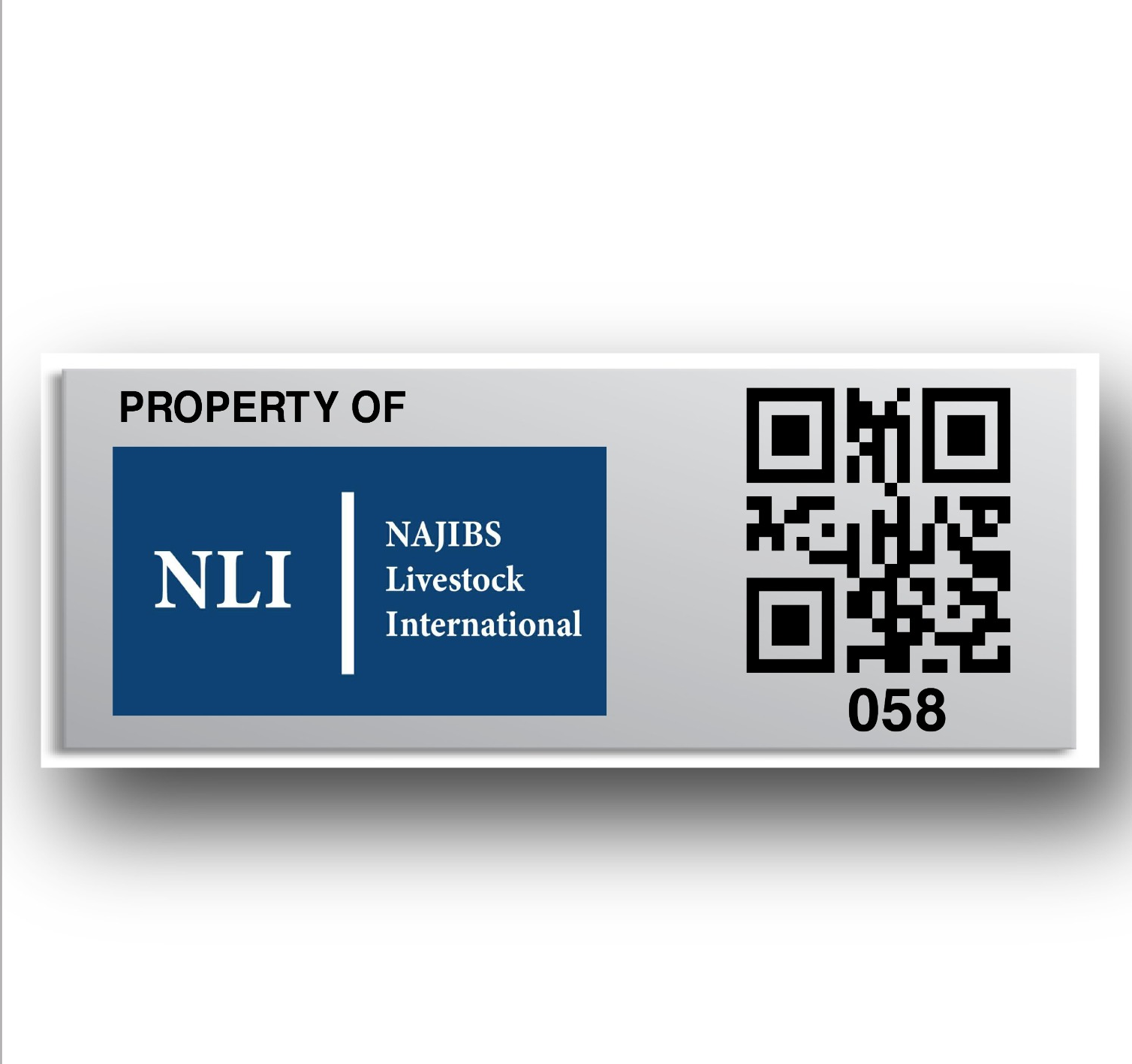 Anodized aluminium asset tags