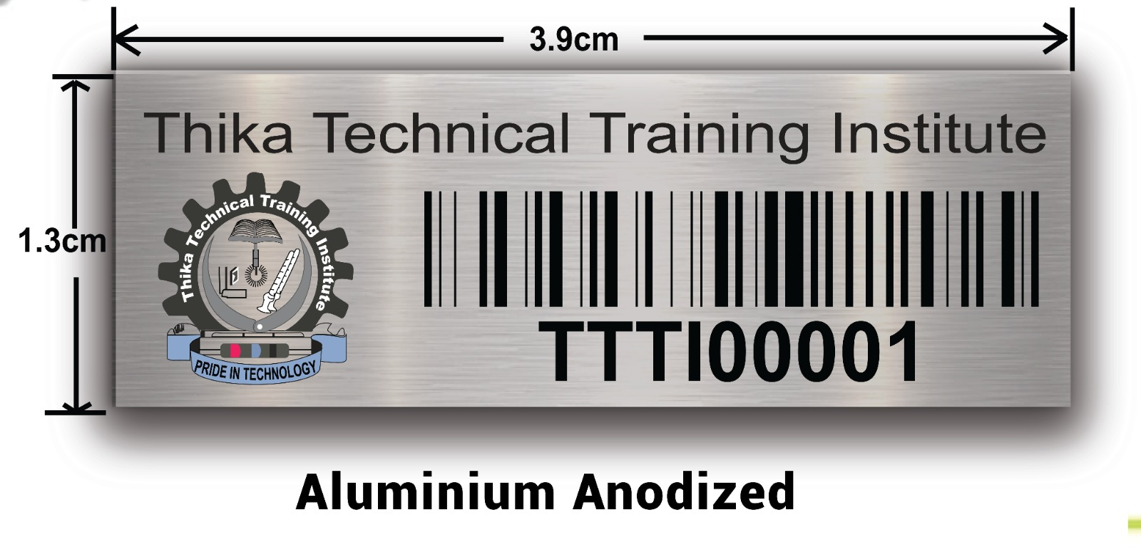 anodized aluminium asset tags